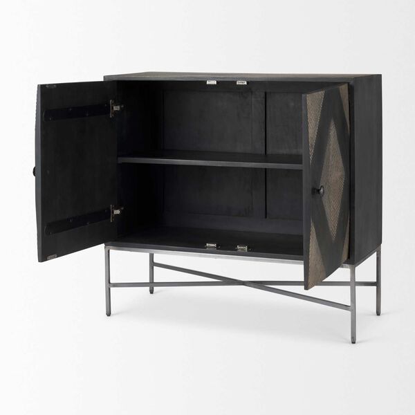 Hogarth Dark Brown and Silver Two-Door Accent Cabinet, image 6