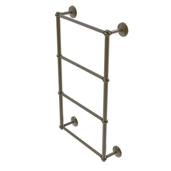 Monte Carlo Antique Brass 30-Inch Four-Tier Ladder Towel Bar with Twisted Detail, image 1
