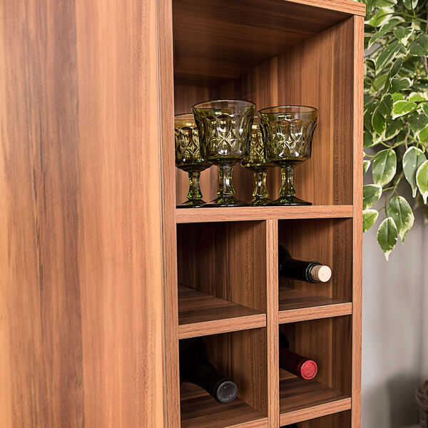 Bar Cabinet with Wine Storage - Teak, image 4
