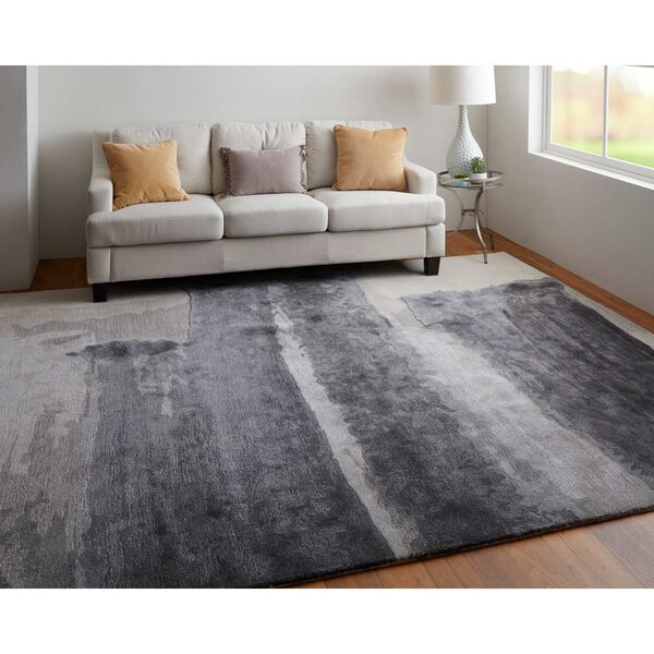 Anya Gray Blue Ivory Rectangular 3 Ft. 6 In. x 5 Ft. 6 In. Area Rug, image 4