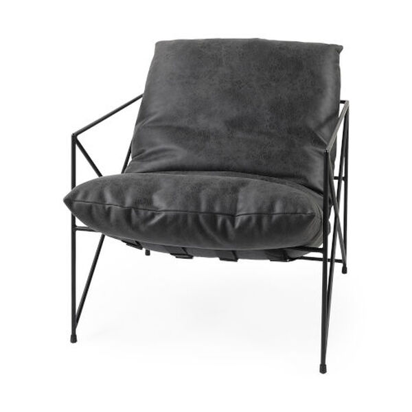 Leonidas Black Accent Chair, image 1