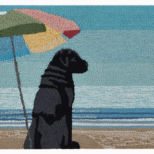 Liora Manne Frontporch Multicolor 30 x 48 Inches Parasol and Pup Indoor/Outdoor Rug, image 1