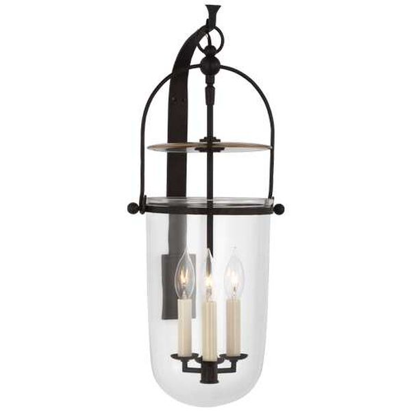 Lorford Aged Iron Three-Light Wall Sconce by Chapman and Myers, image 1