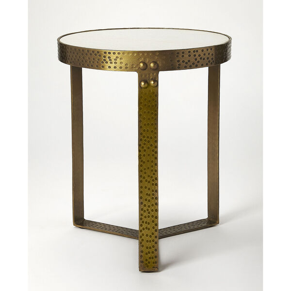 Elton Marble and Metal End Table, image 3