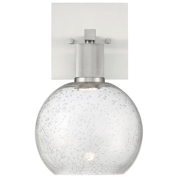 Port Nine Silver Globe Outdoor Intergrated LED Wall Sconce with Clear Glass, image 2