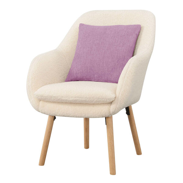 Take a Seat Charlotte Sherpa Creme Accent Chair, image 3