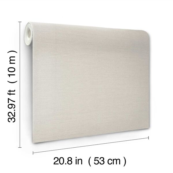 Shimmering Linen Ivory Wallpaper, image 5
