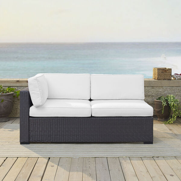 Biscayne Loveseat With Int. Arm With White Cushions, image 2