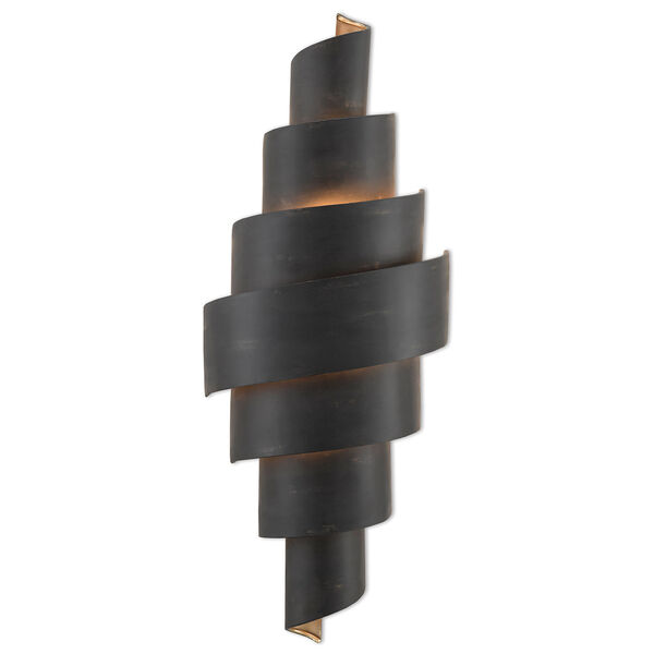 Chiffonade French Black and Painted Gold Two-Light Wall Sconce, image 2