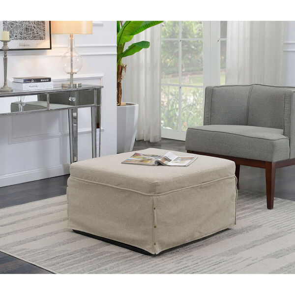 Designs4Comfort Folding Bed Ottoman in Soft Beige, image 4