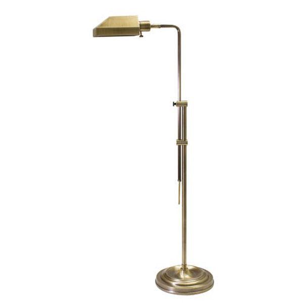 Coach Antique Brass One-Light Floor Lamp, image 1