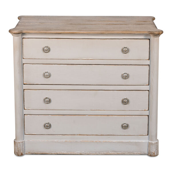 Gray 20-Inch Petit Commode with Drawers, image 1
