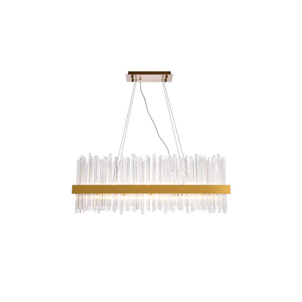 Dallas Gold 20-Light Chandelier with Royal Cut Clear Crystal, image 1