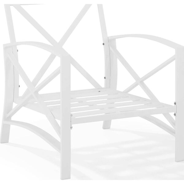 Kaplan Navy White Outdoor Metal Armchair, image 6
