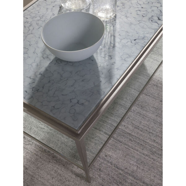 Signature Designs Antique Silver and Soft Gray Sashay Rectangular Cocktail Table, image 3