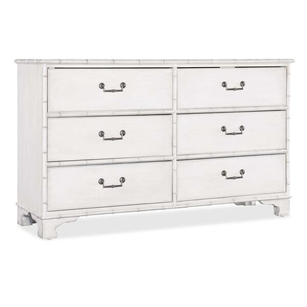 Charleston White Six-Drawer Dresser, image 1