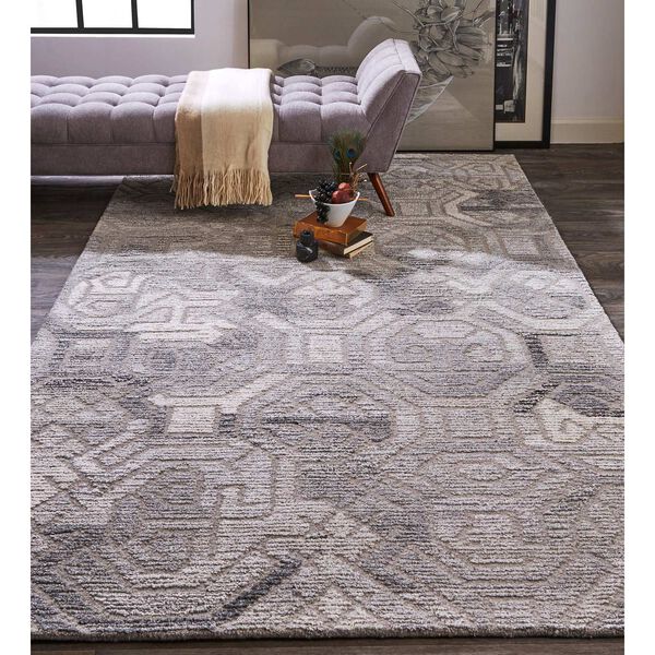 Asher Gray Ivory Taupe Area Rug, image 2