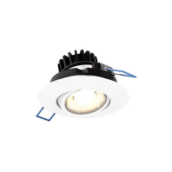 White Three-Inch LED Round Gimbal Recessed Light, image 2
