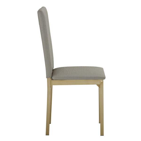 Stacy Gold and Gray 19-Inch Dining Chair, Set of Four, image 3