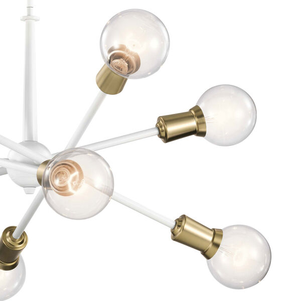 Armstrong White Eight-Light Chandelier, image 4