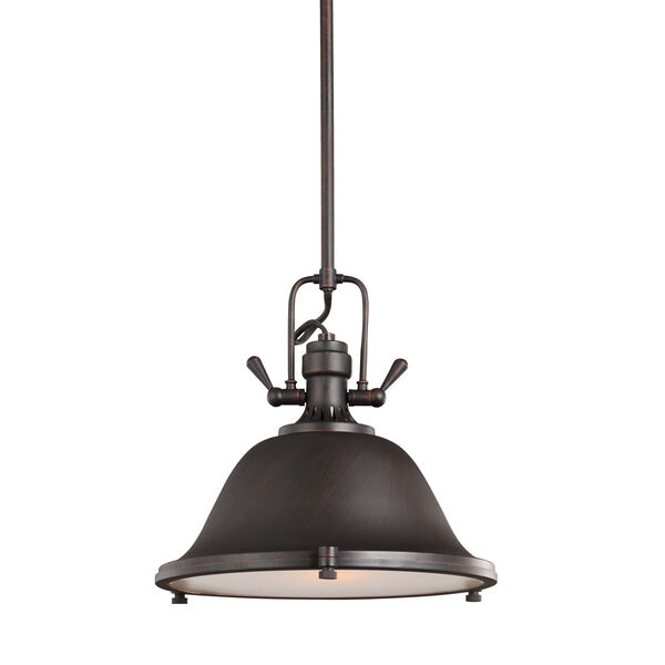 Afton Black with Bronze Accents LED Pendant, image 1