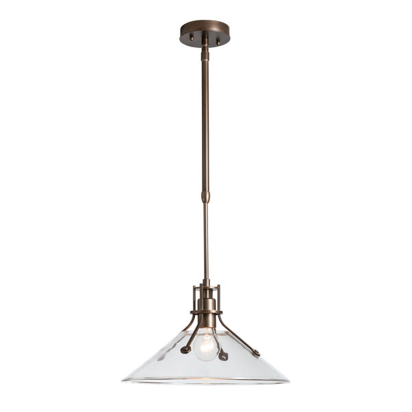 Henry Coastal Burnished Steel One-Light Outdoor Pendant with Clear Glass, image 2