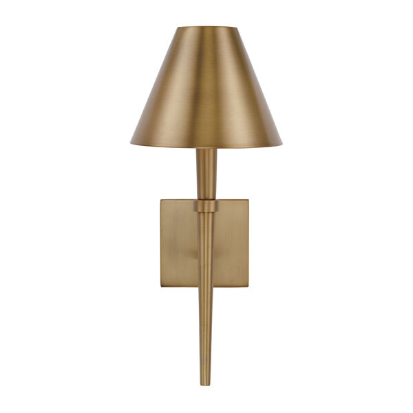 Holden Aged Brass One-Light Sconce with Metal Shade with White Interior, image 5