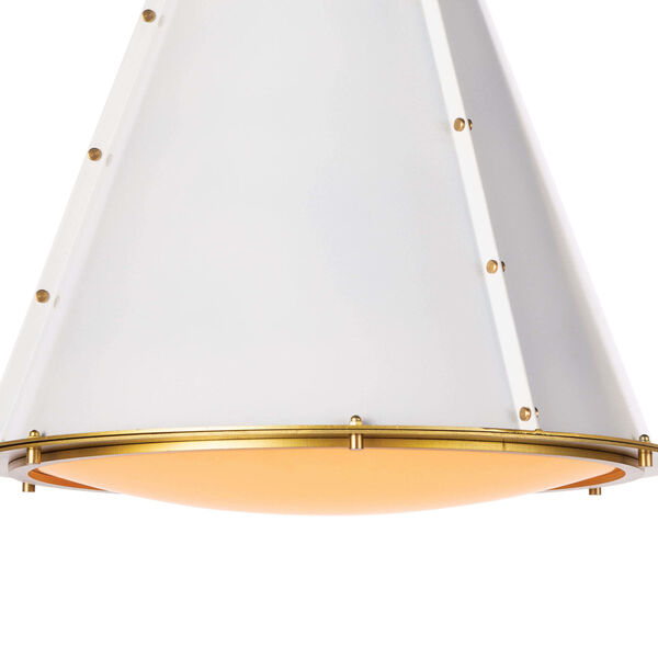 French Maid White One-Light Chandelier, image 6