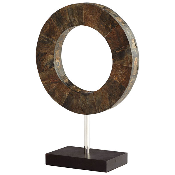 Brown and Stainless Steel Small Portal Sculpture, image 1