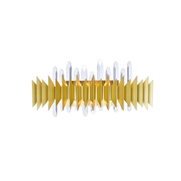 Cityscape Satin Gold Seven-Light Wall Sconce, image 2
