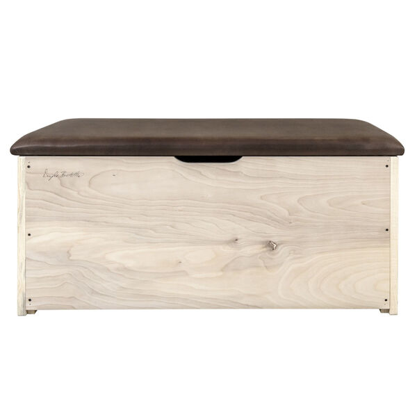 Homestead Natural Blanket Chest with Saddle Upholstery, image 6