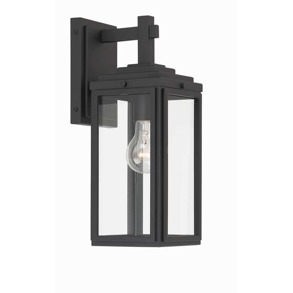 Byron Matte Black One-Light Five-Inch Outdoor Wall Mount, image 2