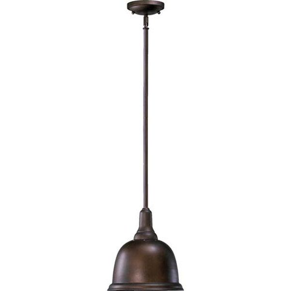 Boardwalk Oiled Bronze With Antique Gold 10-Inch One-Light Pendant, image 1