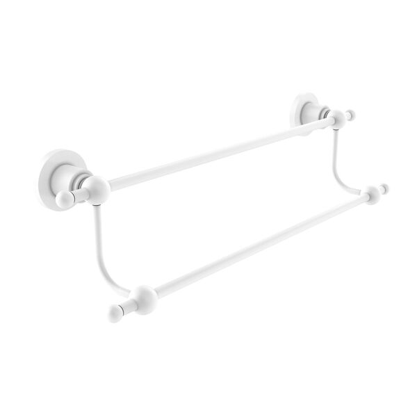 Astor Place Matte White 24-Inch Double Towel Bar, image 1