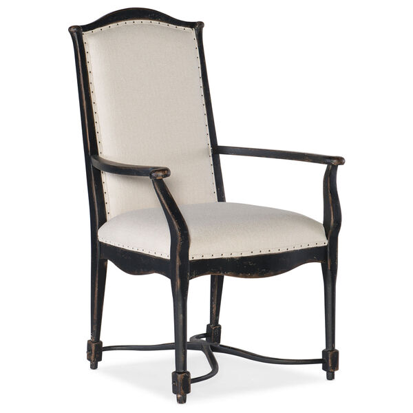Ciao Bella Black 43-Inch Upholstered Back Arm Chair, image 1