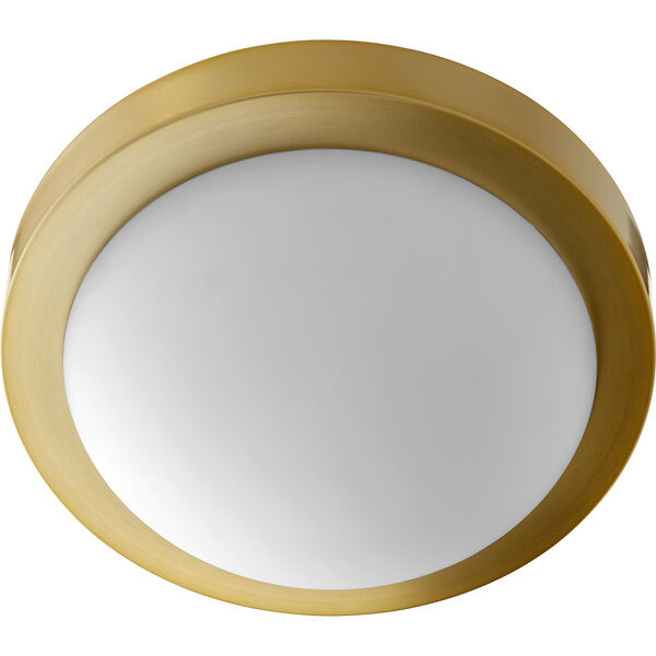Aged Brass Two-Light 11-Inch Ceiling Mount, image 1