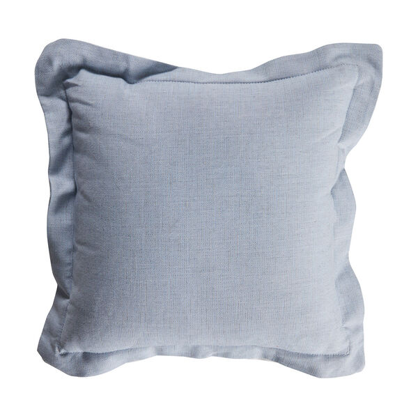 Chambray and Snow 24 x 24 Inch Pillow with Linen Double Flange, image 2