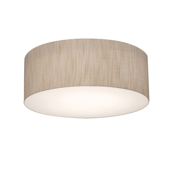 Anton Beige 12-Inch Two-Light Flush Mount with Jute Shade, image 1