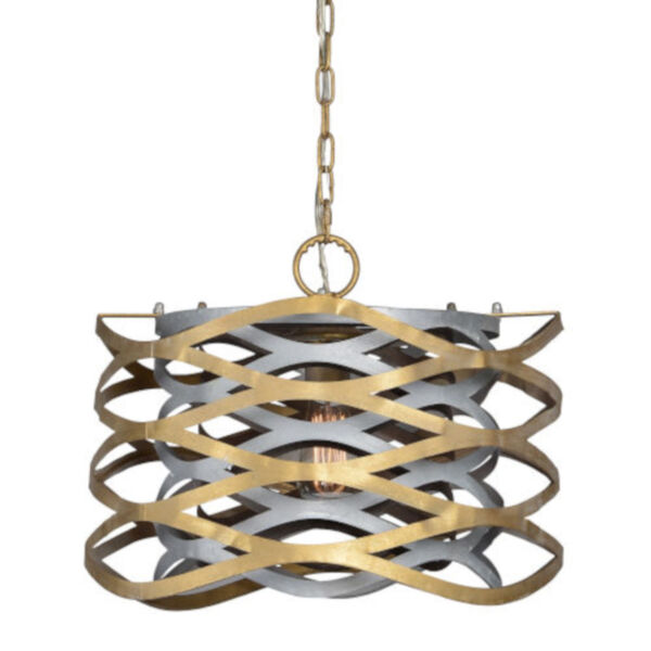 Madison Gold and Silver One-Light Pendant, image 1
