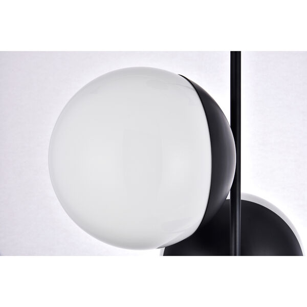 Eclipse Black and Frosted White 17-Inch Three-Light Pendant, image 5