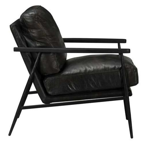 Trevor Black Leather Club Chair, image 4