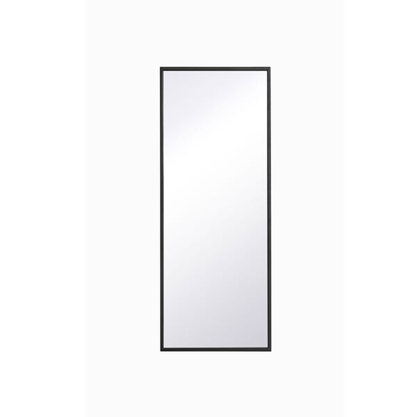 Eternity Black 14-Inch Rectangular Mirror with Metal Frame, image 1