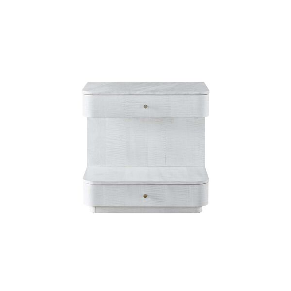 Tranquility Paris White and Gold Nightstand, image 1