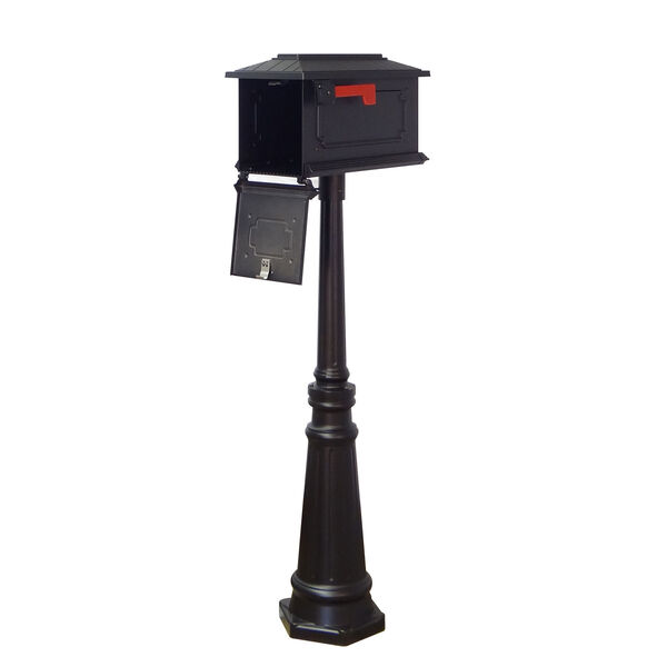 Kingston Curbside Mailbox and Tacoma Mailbox Post with Direct Burial Kit in Black, image 4