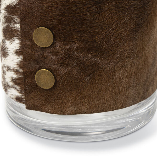 Jackson Clear Brown Five-Inch Hair on Hide Vase, image 5