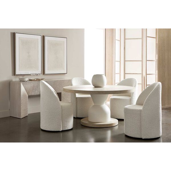 Solaria White and Natural Dining Table, image 5