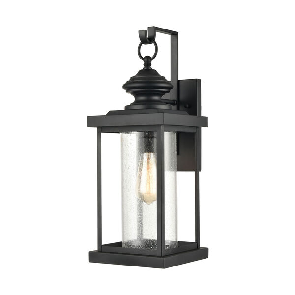 Minersville Matte Black Eight-Inch One-Light Outdoor Wall Sconce, image 1