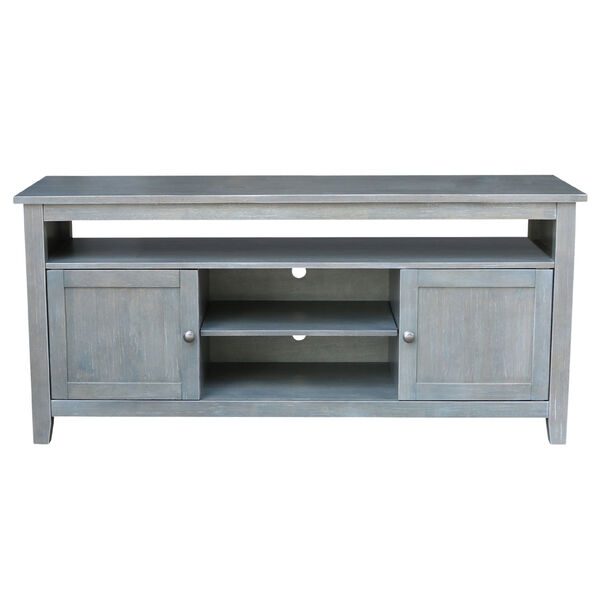 Antique Heathered Gray 57-Inch TV Stand with Two Door, image 4