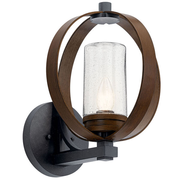 Grand Bank Auburn Stained Finish 12-Inch One-Light Outdoor Wall Mount, image 1
