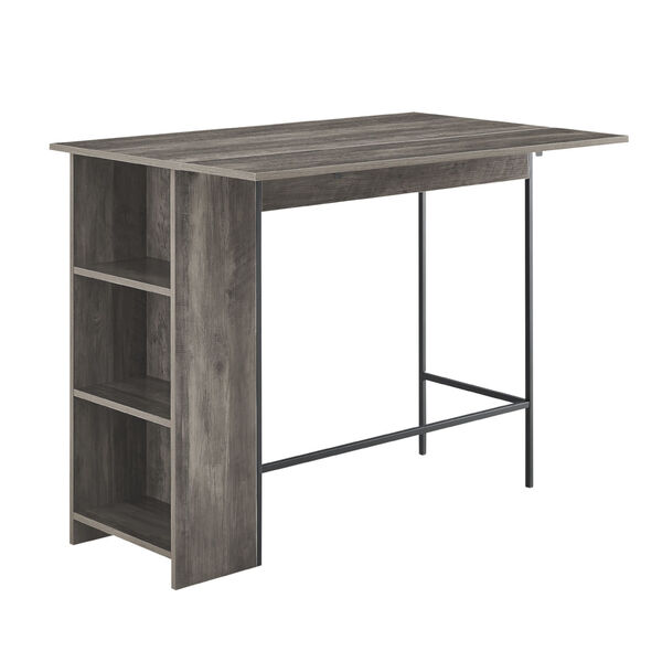 Lena Gray and Black Counter Height Dining Table, image 2